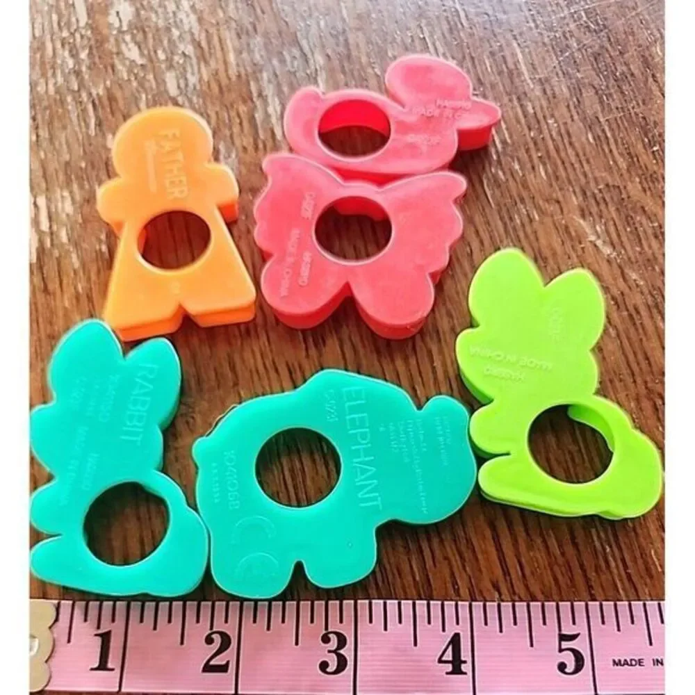 1995‎ Hasbro Play-Doh Family Animals Lot-6 Cookie, Fondant, Clay  Cutters